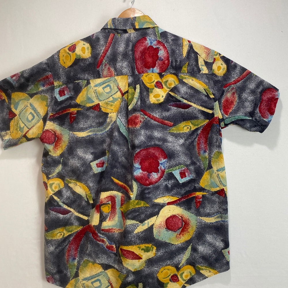 Guy Laroche Men's Abstract Print Short Sleeve Button Up Shirt Size S L - Picture 7 of 7